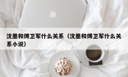 沈墨和傅卫军什么关系（沈墨和傅卫军什么关系小说）