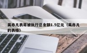 吴亦凡表哥被执行总金额1.5亿元（吴亦凡的表格）