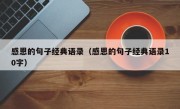 感恩的句子经典语录（感恩的句子经典语录10字）