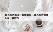 10万左右能买什么样的车（10万左右买什么车比较好?）