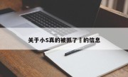 关于小S真的被抓了嗎的信息