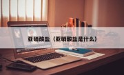 亚硝酸盐（亚硝酸盐是什么）