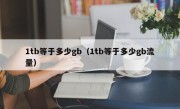 1tb等于多少gb（1tb等于多少gb流量）