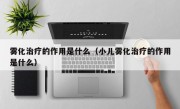 雾化治疗的作用是什么（小儿雾化治疗的作用是什么）
