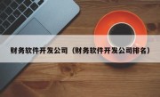 财务软件开发公司（财务软件开发公司排名）