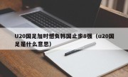 U20国足加时憾负韩国止步8强（u20国足是什么意思）