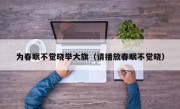 为春眠不觉晓举大旗（请播放春眠不觉晓）